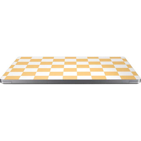 Yellow and White Checkerboard Universal Laptop 11in (8.8 x 6.2in) Skin